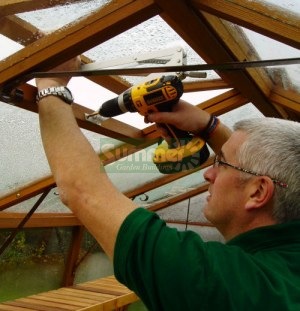 Wooden Greenhouse Installation Wooden Greenhouse Installation
