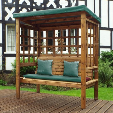 3 Seater Arbour 474 - Green Showerproof Canopy, Fully Assembled, FSC® Certified 3 Seater Arbour 474 - Green Showerproof Canopy, Fully Assembled, FSC® Certified