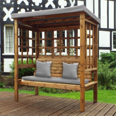 3 Seater Arbour 473 - Grey Showerproof Canopy, Fully Assembled, FSC® Certified 3 Seater Arbour 473 - Grey Showerproof Canopy, Fully Assembled, FSC® Certified