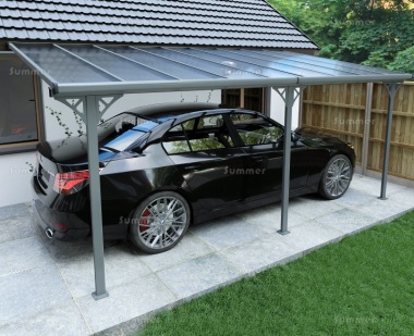 Aluminium Carport 372 - Adjustable Height, Polycarbonate Roof Aluminium Carport 372 - Adjustable Height, Polycarbonate Roof