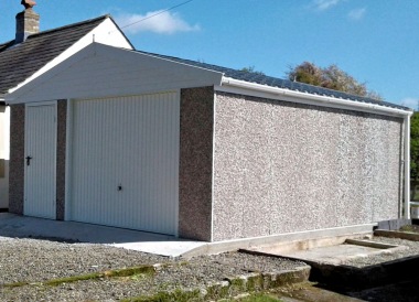 Spar Apex Concrete Garage 610 - Brick Posts, PVCu Window and Fascias Spar Apex Concrete Garage 610 - Brick Posts, PVCu Window and Fascias