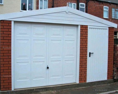 Brick Apex Concrete Garage 625 - PVCu Window and Fascias