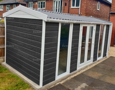 Composite Apex Concrete Shed 786 - PVCu Window, Fascias and Door Composite Apex Concrete Shed 786 - PVCu Window, Fascias and Door