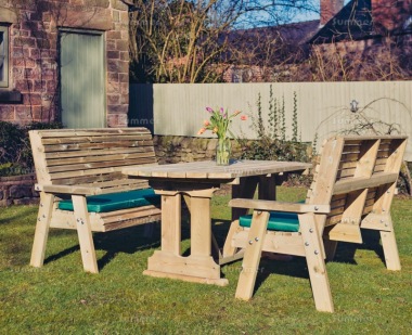 6 Seater Dining Set 658 - Pressure Treated, Benches, Table