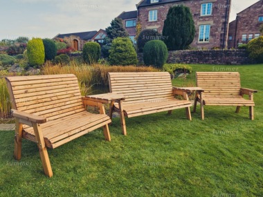 7 Seater Companion Set 754 - Angled Trays, Chunky Framing, Brown Finish 7 Seater Companion Set 754 - Angled Trays, Chunky Framing, Brown Finish