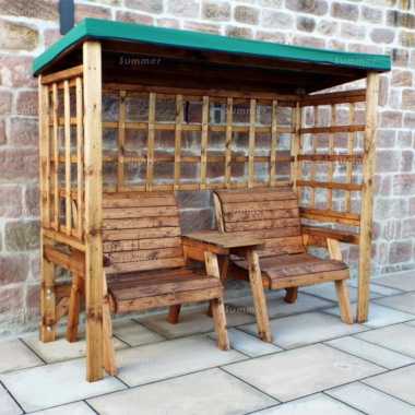 Garden Arbour 833 - Double Seat, Showerproof Canopy, Fully Assembled, FSC® Certified Garden Arbour 833 - Double Seat, Showerproof Canopy, Fully Assembled, FSC® Certified