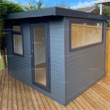 Pent Garden Office 442 - Painted, Double Glazed PVCu, Fitted Free Pent Garden Office 442 - Painted, Double Glazed PVCu, Fitted Free