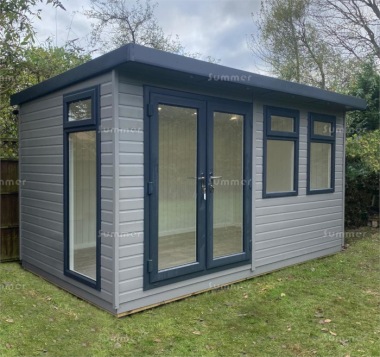 Pent Garden Office 443 - Painted, Double Glazed PVCu, Fitted Free Pent Garden Office 443 - Painted, Double Glazed PVCu, Fitted Free