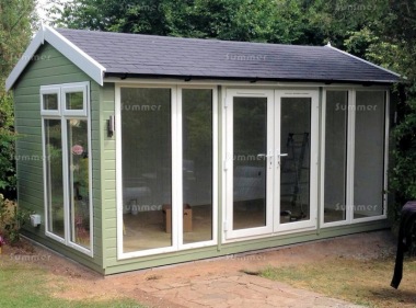 Apex Garden Office 485 - Painted, Double Glazed PVCu, Fitted Free Apex Garden Office 485 - Painted, Double Glazed PVCu, Fitted Free