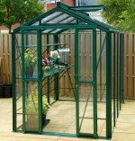 Aluminium Greenhouse 619 - Toughened Glass, Double Door Aluminium Greenhouse 619 - Toughened Glass, Double Door