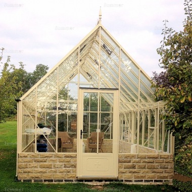 Dwarf Wall Victorian Greenhouse 676 - Aluminium, Box Section Dwarf Wall Victorian Greenhouse 676 - Aluminium, Box Section