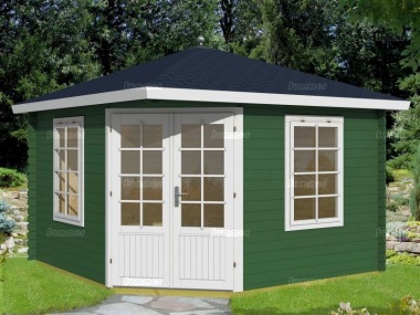 Corner Log Cabin 319 - 40mm, Plain or Georgian