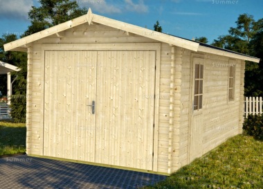 Wooden Log Garage 435 - Apex, Personnel Door