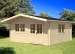 Apex 70mm Log Cabin 450 - Bespoke, Double Glazed Apex 70mm Log Cabin 450 - Bespoke, Double Glazed