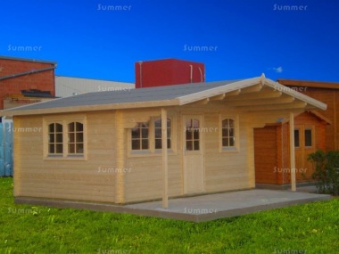 Two Room Apex Log Cabin 464 - Double Glazed Two Room Apex Log Cabin 464 - Double Glazed