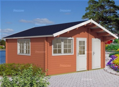 Two Room Apex Log Cabin 471 - Double Glazed Two Room Apex Log Cabin 471 - Double Glazed