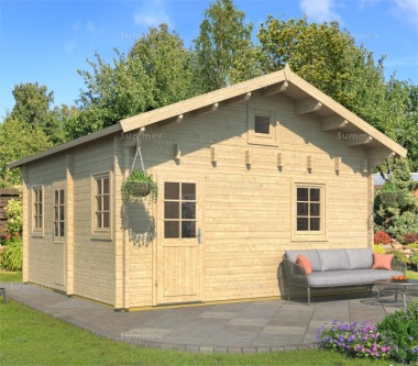 Two Room Apex Log Cabin 804 - Double Glazed, Loft Area Two Room Apex Log Cabin 804 - Double Glazed, Loft Area