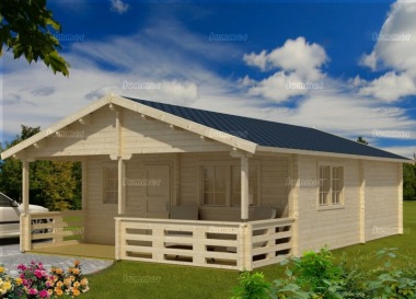 Four Room Apex Log Cabin 814 - Double Glazed Four Room Apex Log Cabin 814 - Double Glazed