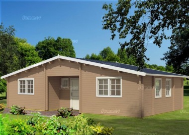 Five Room Apex Log Cabin 816 - Integral Porch Five Room Apex Log Cabin 816 - Integral Porch