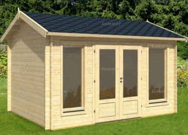 Apex 45mm Log Cabin 012 - Side Door, Double Glazed Apex 45mm Log Cabin 012 - Side Door, Double Glazed