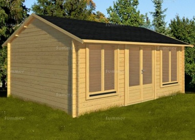 Apex 45mm Log Cabin 024 - Side Door, Double Glazed Apex 45mm Log Cabin 024 - Side Door, Double Glazed