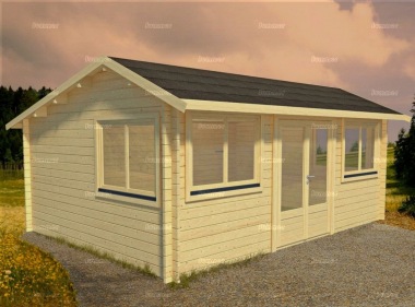 Side Door Apex Log Cabin 567 - Double Glazed Side Door Apex Log Cabin 567 - Double Glazed