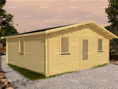 Apex Single Door Log Cabin 570 - Double Glazed Apex Single Door Log Cabin 570 - Double Glazed