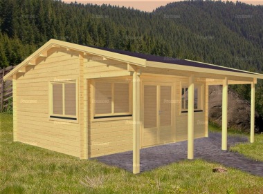 Side Door Apex Log Cabin 577 - Double Glazed Side Door Apex Log Cabin 577 - Double Glazed