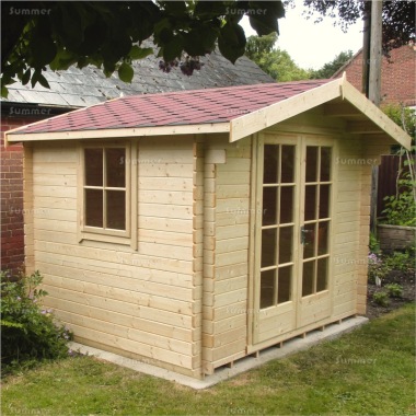 Georgian Apex Double Door Log Cabin 123 - FSC® Certified Georgian Apex Double Door Log Cabin 123 - FSC® Certified