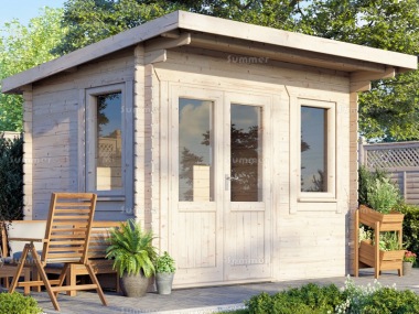 28mm Pent Log Cabin 944 - Double Glazed 28mm Pent Log Cabin 944 - Double Glazed
