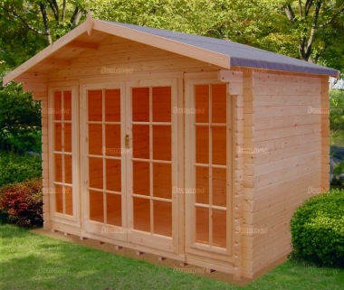 Georgian Apex Double Door Log Cabin 125 - FSC® Certified Georgian Apex Double Door Log Cabin 125 - FSC® Certified