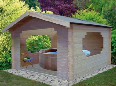 Wooden Gazebo 129 - Log Cabin, Hot Tub Cover, FSC® Certified Wooden Gazebo 129 - Log Cabin, Hot Tub Cover, FSC® Certified