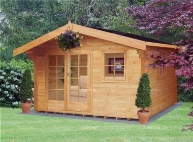 Georgian Apex Double Door Log Cabin 138 - FSC® Certified Georgian Apex Double Door Log Cabin 138 - FSC® Certified