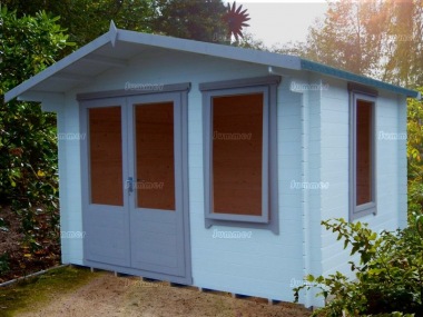 Apex 19mm Log Cabin 264 - Large Panes, Double Door, FSC® Certified Apex 19mm Log Cabin 264 - Large Panes, Double Door, FSC® Certified