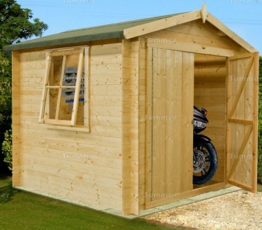 Log Cabin Shed 268 - 19mm Logs, Boarded Doors, FSC® Certified