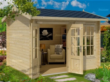 Side Door Apex Log Cabin 286 - Double Glazed, FSC® Certified Side Door Apex Log Cabin 286 - Double Glazed, FSC® Certified