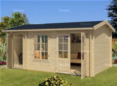 Two Room Side Door Apex Log Cabin 540 - Double Glazed, FSC® Certified Two Room Side Door Apex Log Cabin 540 - Double Glazed, FSC® Certified