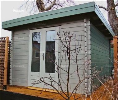 Double Glazed Log Cabin 599 - Large Panes, EPDM Roof Double Glazed Log Cabin 599 - Large Panes, EPDM Roof