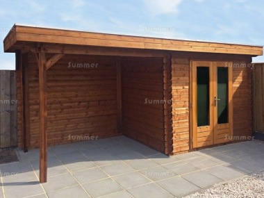 Gazebo 696 - With Integral Summerhouse, EPDM Roof Gazebo 696 - With Integral Summerhouse, EPDM Roof