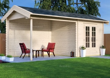 Wooden Apex Gazebo 698 - With Integral Summerhouse