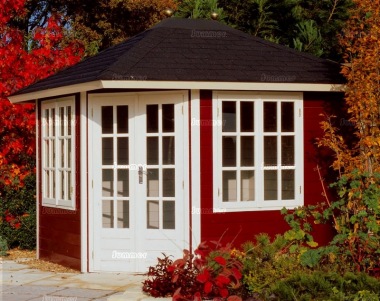 Double Glazed Corner Log Cabin 384 - Felt Tiles Double Glazed Corner Log Cabin 384 - Felt Tiles