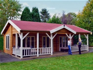 Clocktower Log Cabin 486 - Double Glazed, Felt Tiles Clocktower Log Cabin 486 - Double Glazed, Felt Tiles