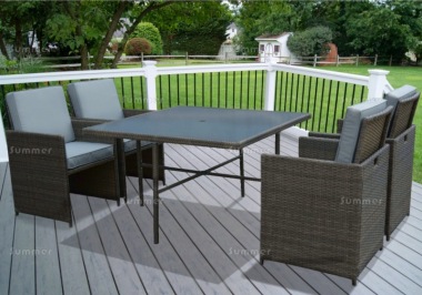4 Seater Rattan Cube Set 301 - Steel Frame, Compact Storage 4 Seater Rattan Cube Set 301 - Steel Frame, Compact Storage