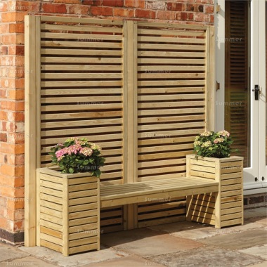 Pressure Treated Bench Seat 862 -  Horizontal Slat, Planters, PEFC Certified Pressure Treated Bench Seat 862 -  Horizontal Slat, Planters, PEFC Certified