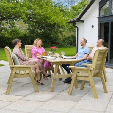 Pressure Treated 6 Seater Dining Set 828 - Chairs, Benches, PEFC Certified Pressure Treated 6 Seater Dining Set 828 - Chairs, Benches, PEFC Certified