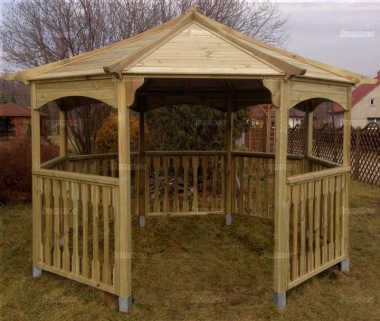 Gazebo 427 - Octagonal, Pressure Treated, Slatted Roof