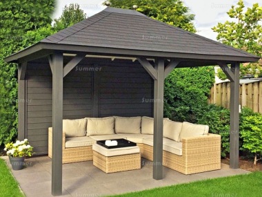 Wooden Gazebo 509 - Hipped Roof, Felt Tiles