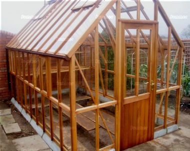 Cedar Victorian Greenhouse 594 Steep Roof Hinged Door Cedar Victorian Greenhouse 594 Steep Roof Hinged Door