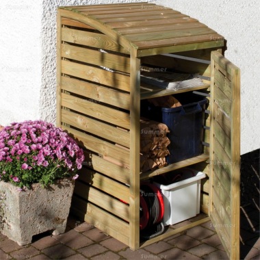 Recycling Bin Storage Shed 262 - Pressure Treated, Two Shelves, PEFC Certified Recycling Bin Storage Shed 262 - Pressure Treated, Two Shelves, PEFC Certified