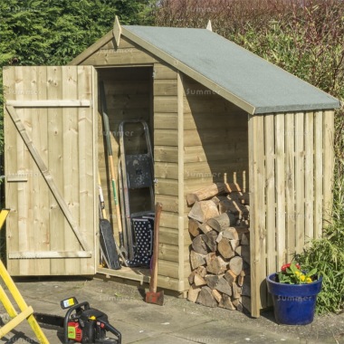 Apex Shiplap Storage Shed 342 - With Lean-To, FSC® Certified Apex Shiplap Storage Shed 342 - With Lean-To, FSC® Certified
